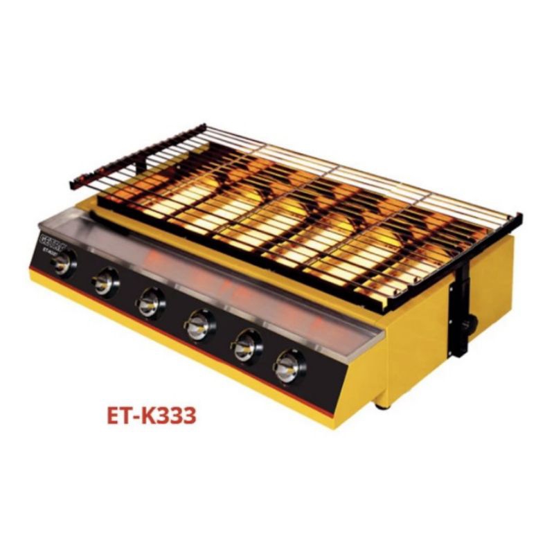 PEMANGGAN GETRA 6 TUNGKU K333 - GETRA PEMANGGANG K333 - PEMANGGANG SOSIS 6 TUNGKU - KOMPOR PANGGANGA