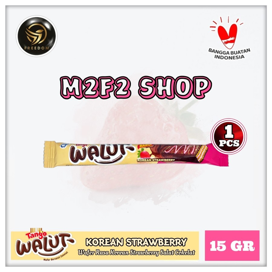 

Tango Wafer Walut Korean Strawberry | Stroberi Salut Cokelat Sachet - 15 gr (Kemasan Satuan)