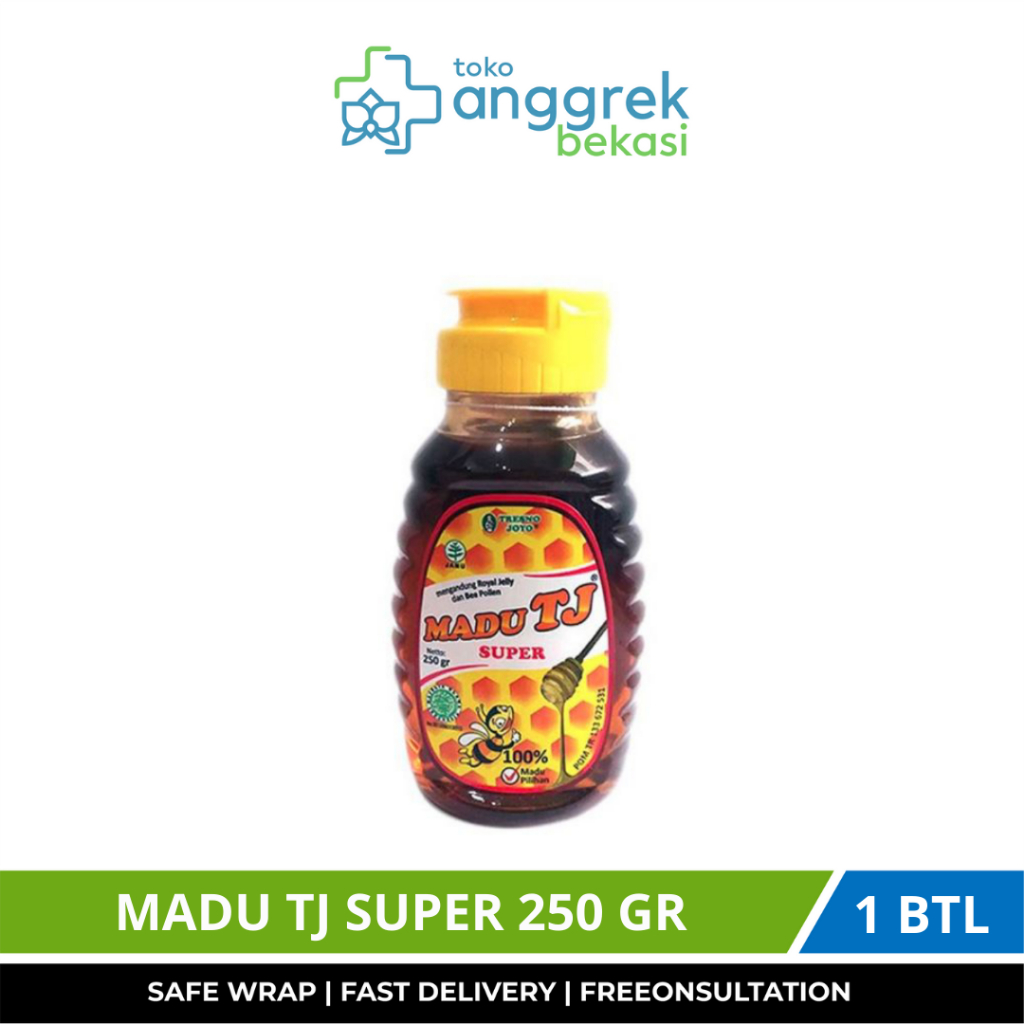 

MADU TJ SUPER/EXTRA 250 GR/ MENINGKATKAN DAYA TAHAN TUBUH/MADU ROYAL JELLY DAN BEE POLLEN