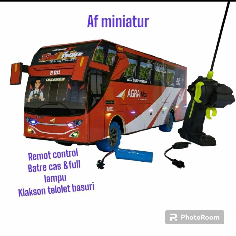 mainan remote control bus telolet basuri full lampu