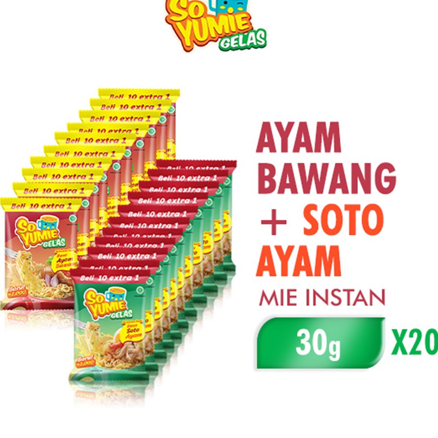 

DDQJ4797 ✔✔SALE✔✔ So Yumie Gelas Soto Ayam x 10 pcs + So Yumie Gelas Ayam Bawang x 10 pcs