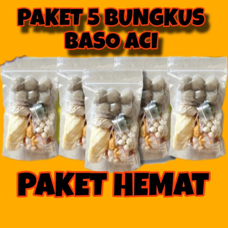 

5 Bungkus Baso Aci paket hemat