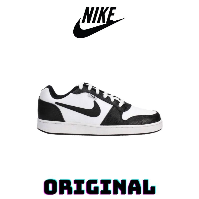 Sepatu Nike Ebernon Black White Low Men's ( AQ1774 102 ) Original
