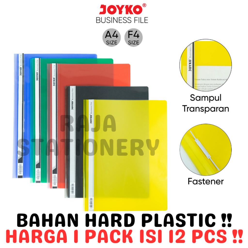 

JOYKO FILE FOLDER A4 F4 MAP PLASTIK JOYKO FOLIO BUSINESS FILE FILE FOLDER HARD PLASTIC [12PCS]