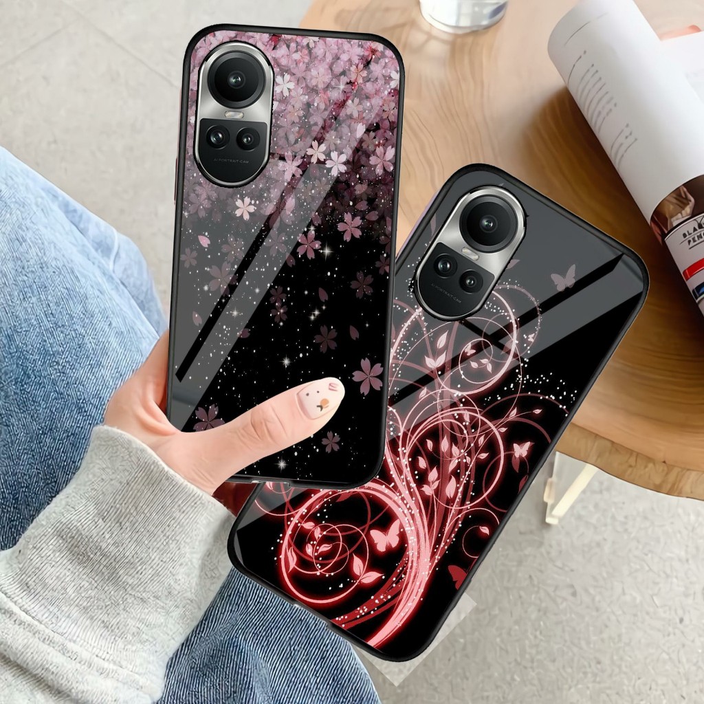 Softcase Kaca Oppo Reno 10 5g Reno 10 Pro Plus 5g  - Casing Hp Oppo Reno 10 5g Reno 10 Pro Plus 5g  