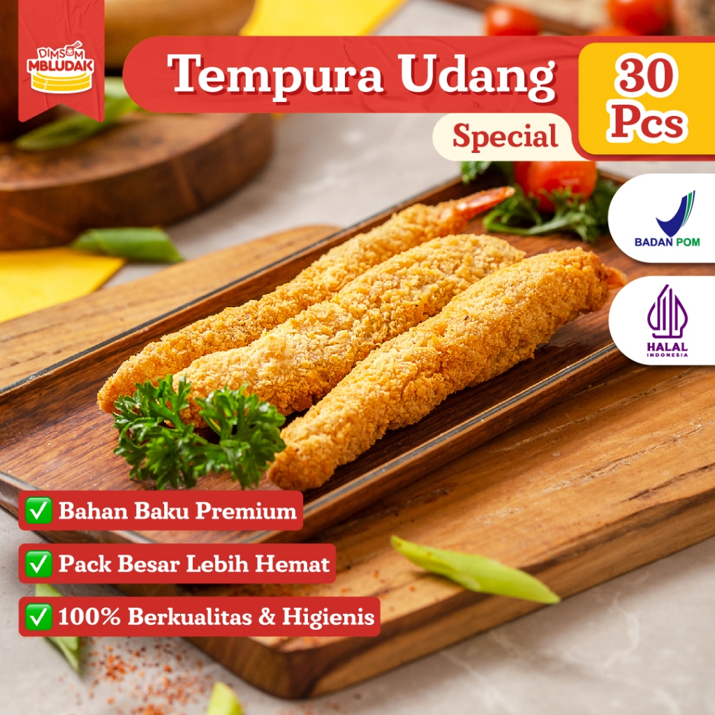 

Dimsum Mbludak Tempura Udang Frozen Dimsum Special Halal 30 Pcs