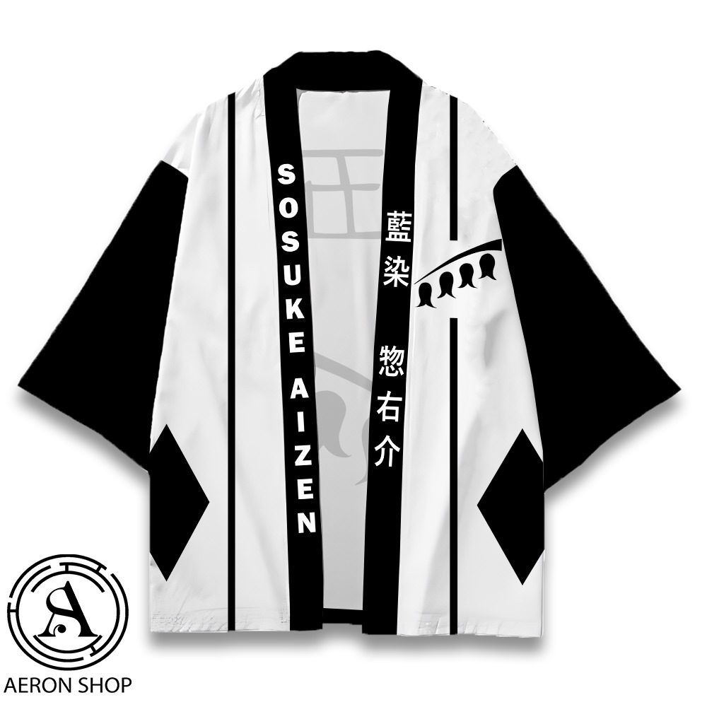 KIMONO CARDINGAN PRIA WANITA CARDINGAN PRINT SOSUKE AIZEN