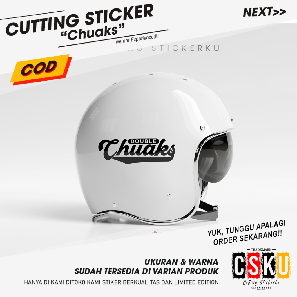 Cutting Sticker Chuaks Variasi Motor Mobil Tulisan Keren Viral