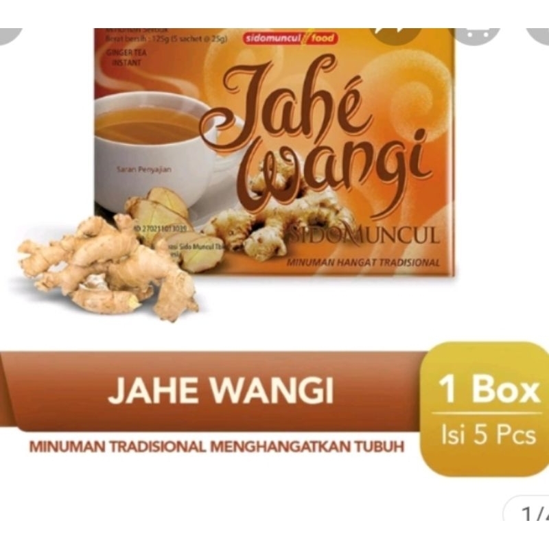 

SIDOMUNCUL Jahe Wangi Minuman Jahe Kemasan Box isi 5 pcs @25gr