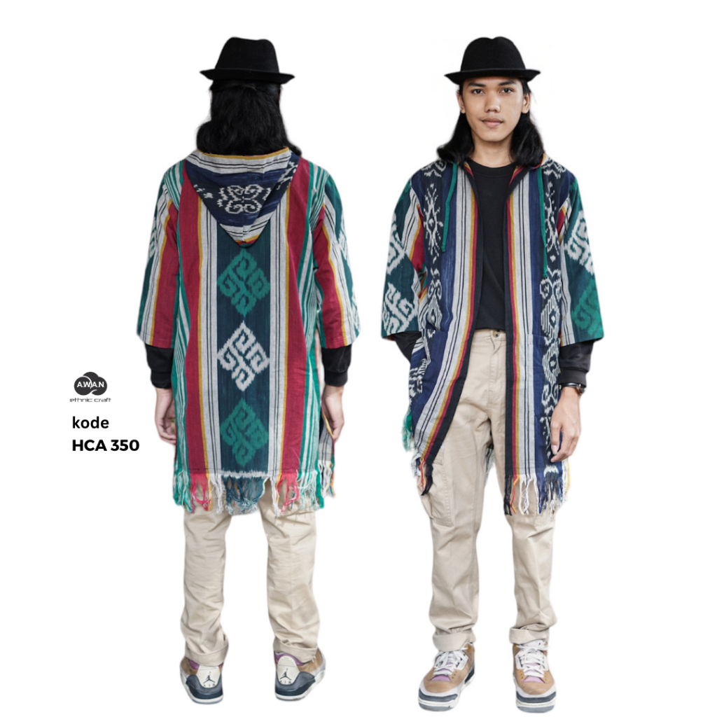 Hoodie Cardigan Tenun Etnik Toraja Pria Wanita by Awan Ethnic Craft