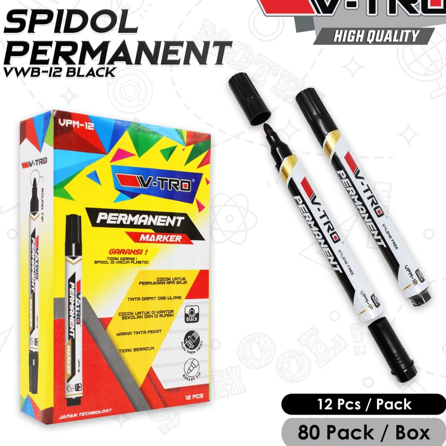 

Spidol Permanen V-TRO / Merah Biru Hitam Merah YG