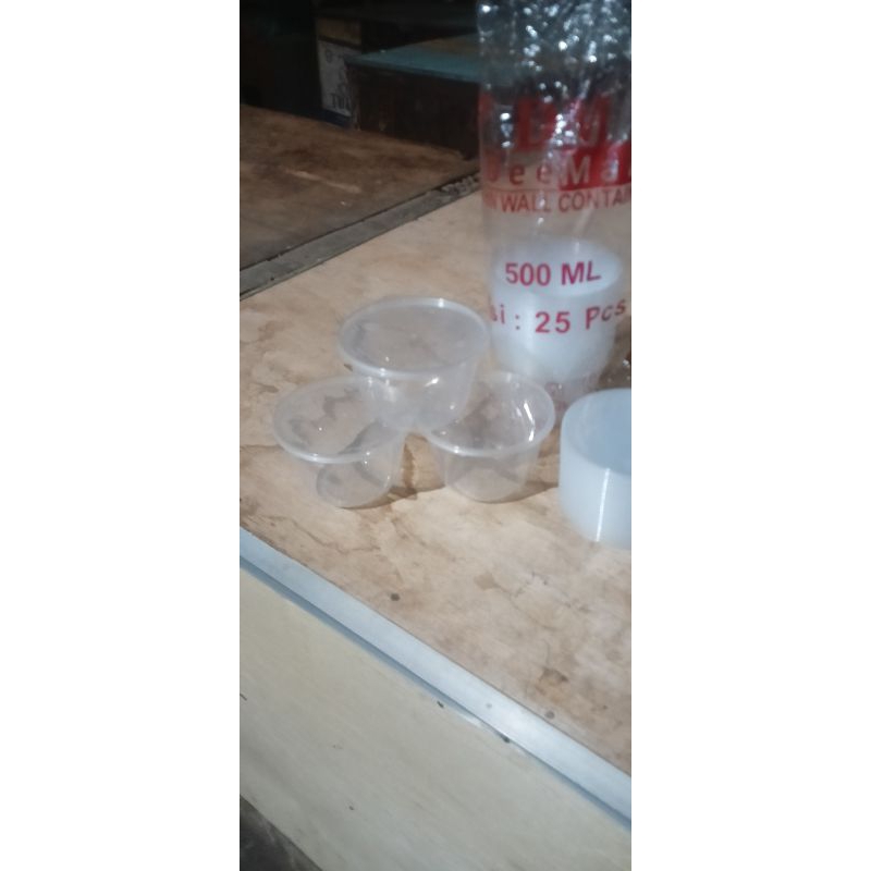 Cup Plastik/Cup Bowl/Cup Puding/Cup Gulai/Cup Salad/500 ml/Thinwall