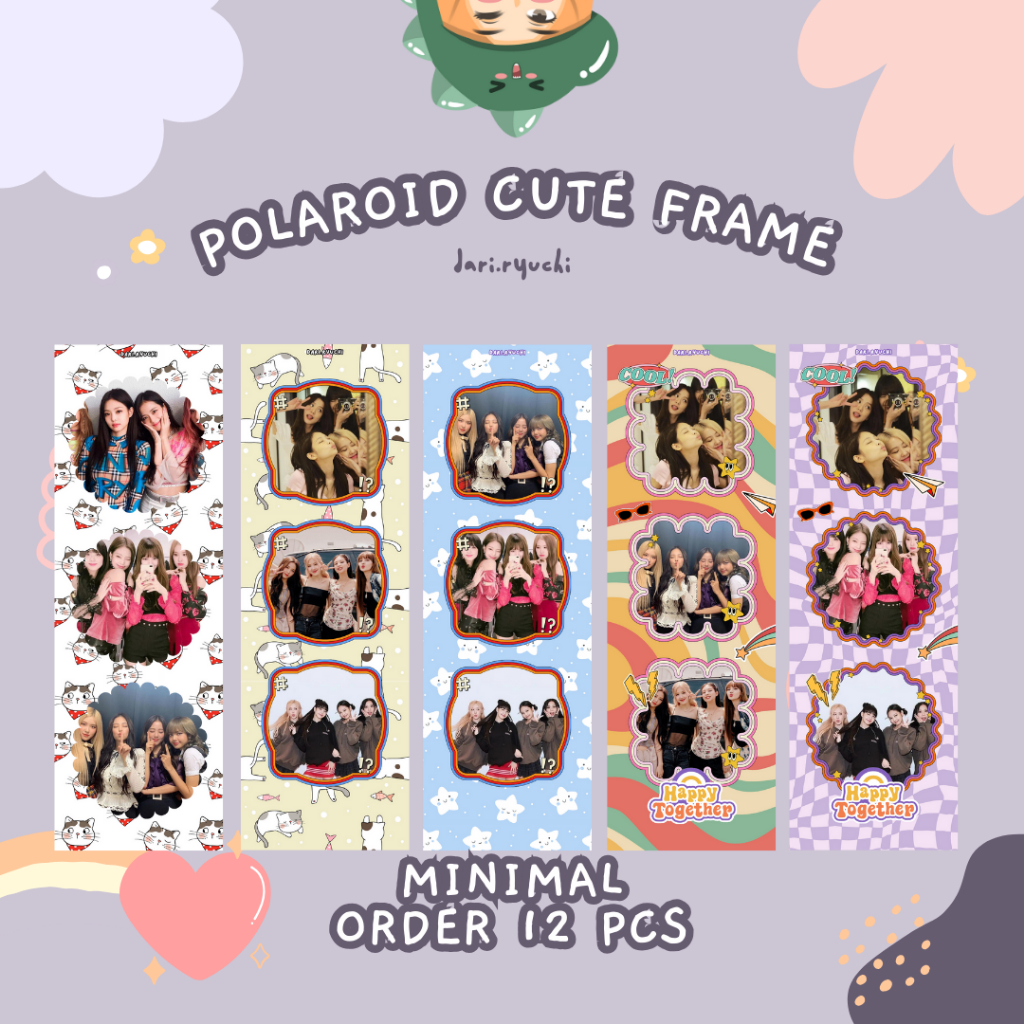 POLAROID STRIP | PHOTOSTRIP | PHOTOBOOTH CUTE FRAME