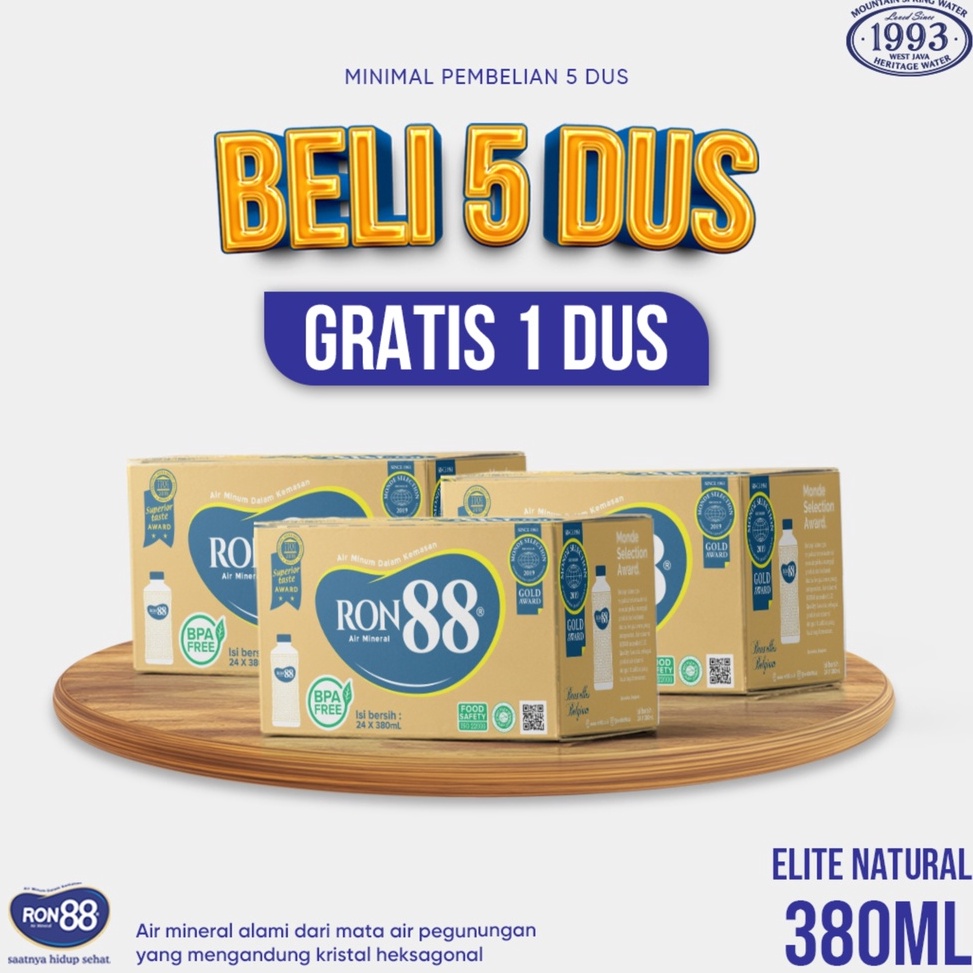 

[✡N10$] Ron88 natural 380ML minimal 5 karton 1 karton Musim Promo