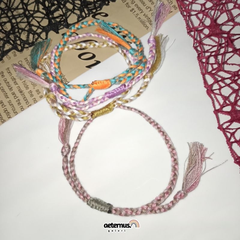 Gelang kepang aesthetic Gelang persahabatan Gelang couple murah