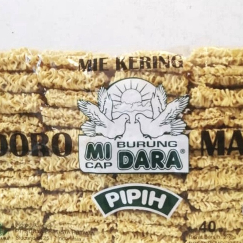

Kode FKG516 Mie Kering Pipih Doromas Burung Dara 2 kg isi 40 Keping 1 Bal/Ball/Dus - Pipih Hijau