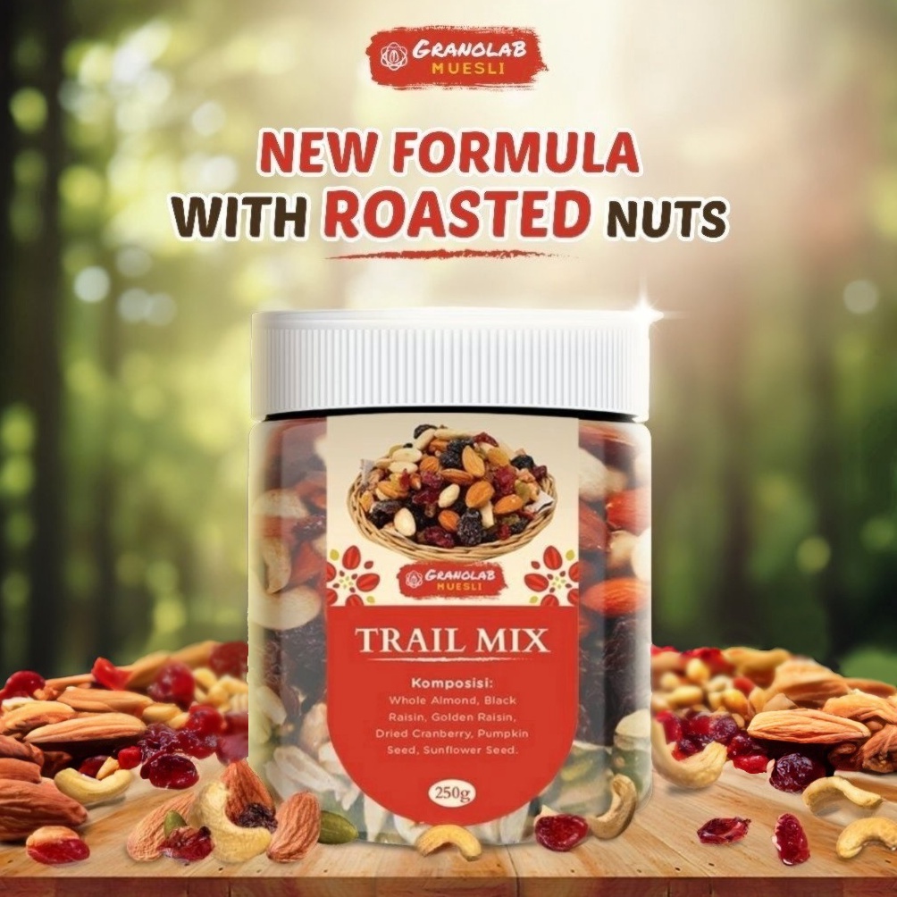 

Kir!m L@ngsung Trail Mix 250 gr - Granolab Muesli | Almond, Raisin, Cranberry, Pumpkin Seed, Sunflower Seed Discount