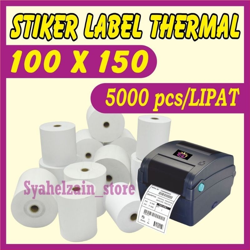 

HJK PROMO!!!! STIKER THERMAL 100X150 ISI 500 / STIKER THERMAL A6/ BARCODE / RESI ONLINE SHOP