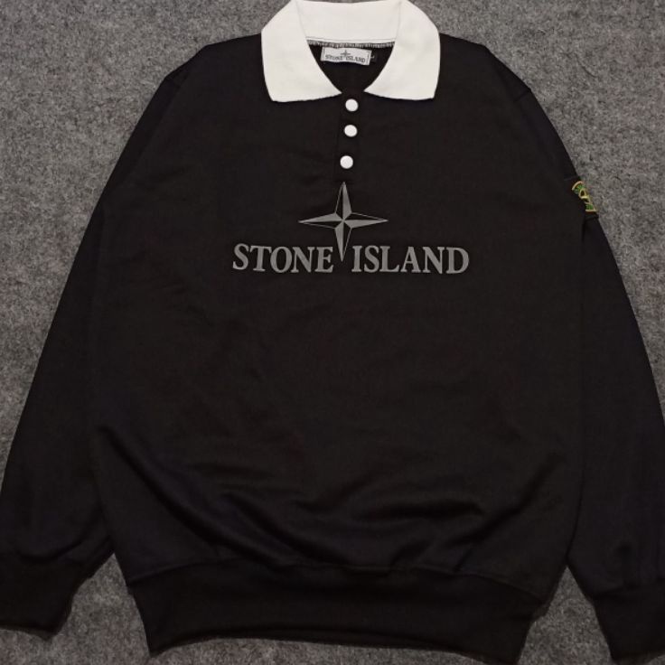 TIPE ZY200 ASTROB.ID - Jaket sweater halfzip stoneisland original premium full tag lebel pria wanita