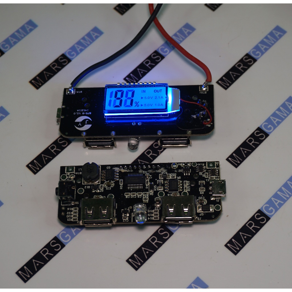 Modul Power Bank With LCD DIY 2 Slot USB 1A 2.1 KIT Rakitan Powerbank