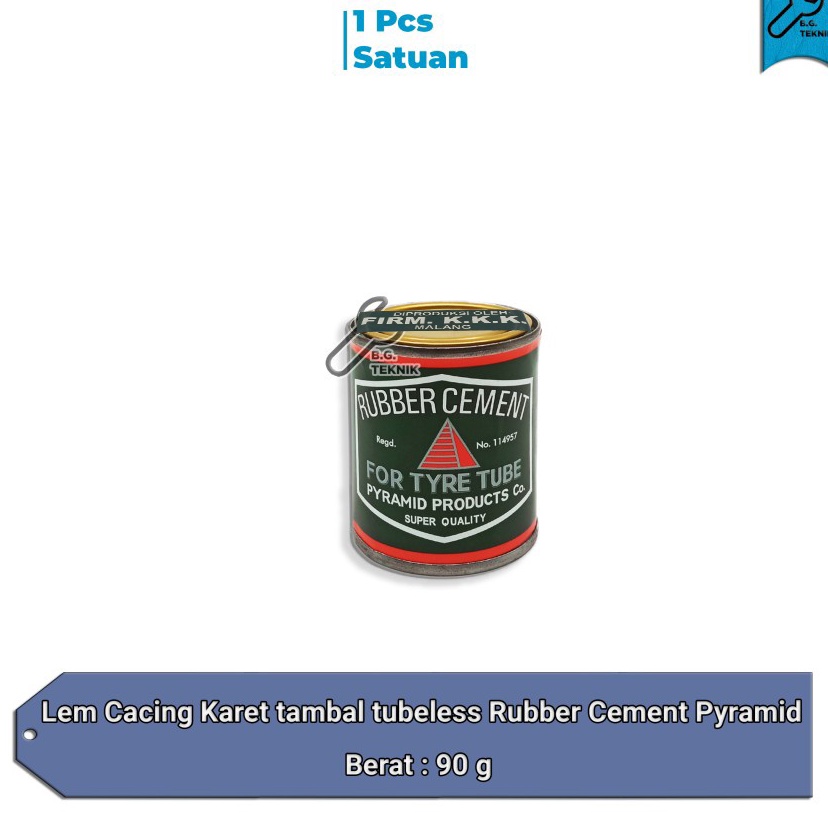 

Produk Lem Karet tambal Cacing tubeless Rubber Cement Tip Top Pyramid 90Gram