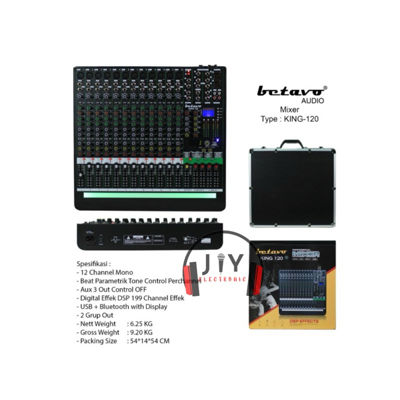 Audio Mixer 12 Channel Betavo King-120 King 120 King120 Original
