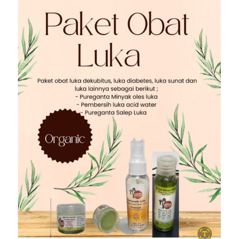 Pureganta Minyak Oles Luka Baring/Penyembuh  luka Dekubitus/Luka baring/Miyak Hijau/Obat Luka/Obat L