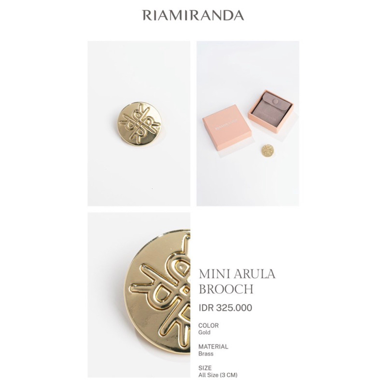 Mini Arula Brooch Riamiranda Bros Pin Hijab RM Ria Miranda Accesories