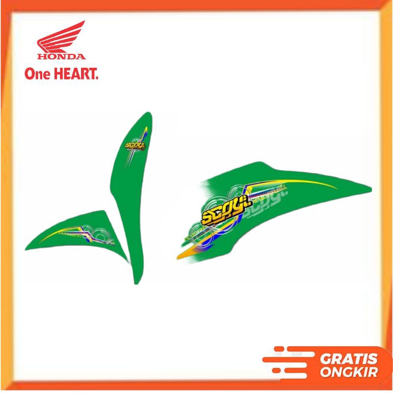 STRIPING TRANSPARAN SCOOPY KARBU - transparan