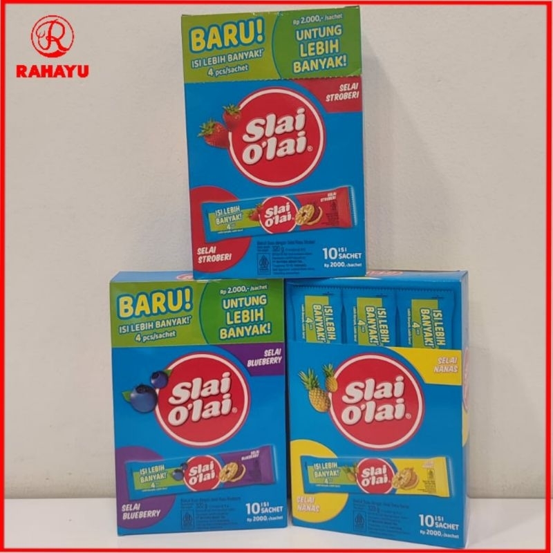 

SLAI OLAI BLUEBRY STROBERY NANAS 1PACK(10 BUNGKUS X 32GR)