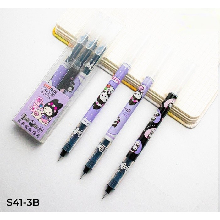 

Gel Pen FANCY KUROMI 0.5mm 1pack isi3/Pena Pulpen GEL S41-3 Karakter