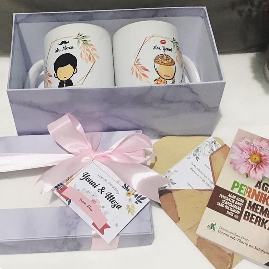 

[TANPA PO] HADIAH NIKAH Paket Hampers S&C Blissful - kado wedding, mug custom, hadiah nikah, mug couple, hampers nikah, giftset murah