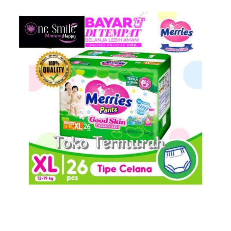 Merries XL isi 26 | Pampers Merries XL 26 | Popok Merries XL 26