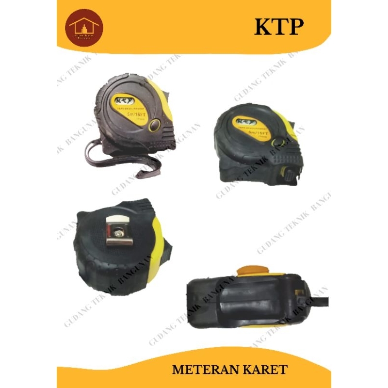 Meteran Roll Tukang Karet KTP 5mtr / Roll Meter Tukang Bangunan / Meteran Termurah