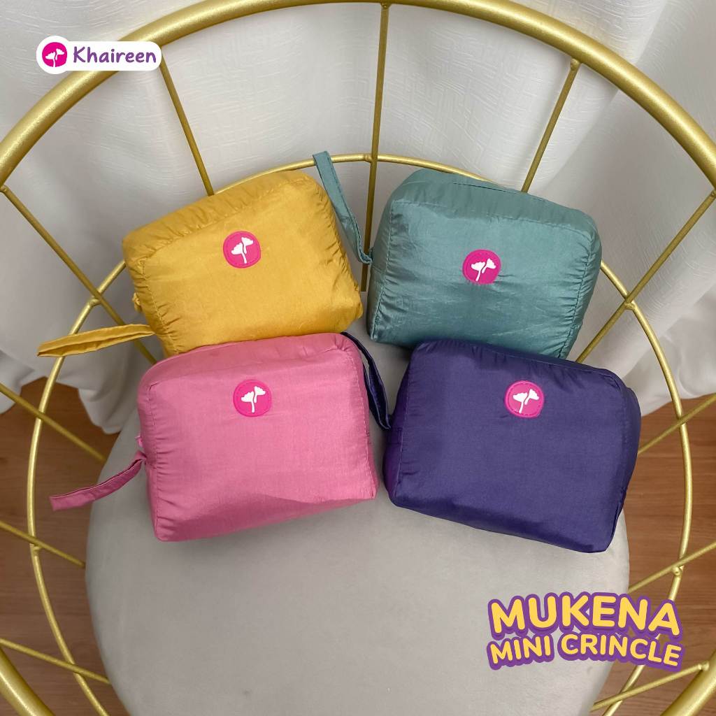 KHAIREEN Mukena Mini Crinkle / Mukena Anak / Mukena Travelling / Mukena Parasut  (4-12 Tahun)