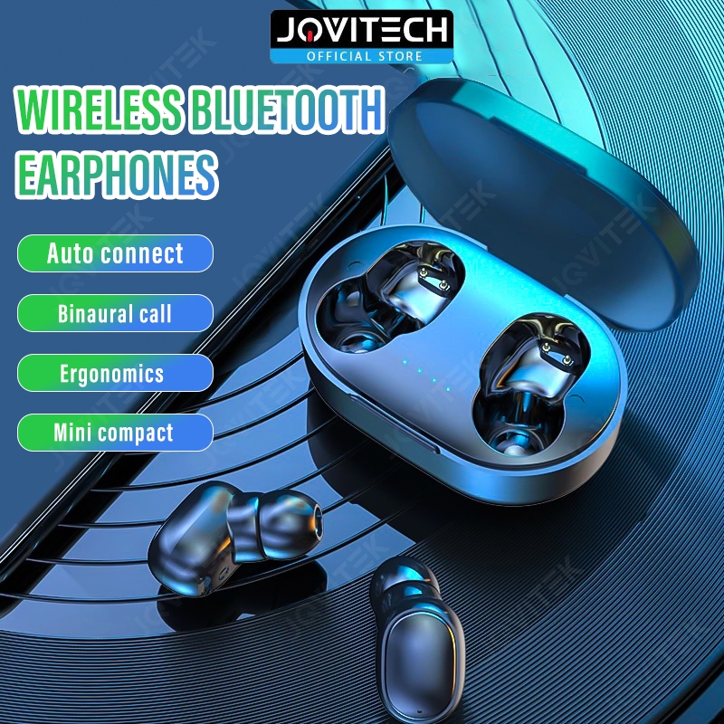Jovitech TWS  Headset Bluetooth 5.3 Bass 9D Mini Earphone Wireless Waterproof Headphone HiFi Stereo 