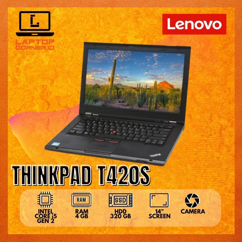 Laptop Lenovo Thinkpad T420S Core i5 Gen 3 RAM 4GB HDD 320GB Bergaransi