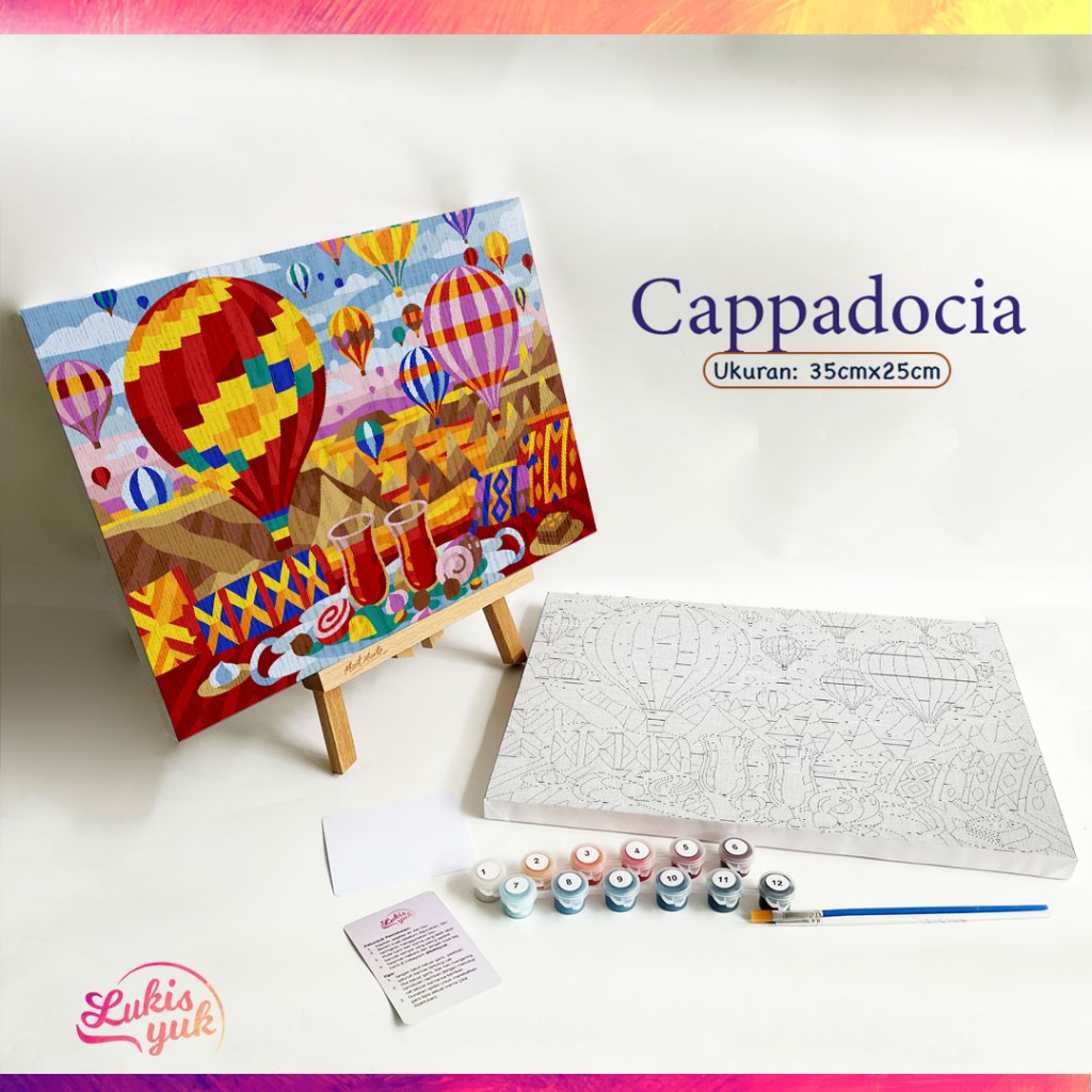 

Cappadocia - Paint by Numbers Kit - 35x25cm - Cat Akrilik - Kanvas Lukis - by LukisYuk