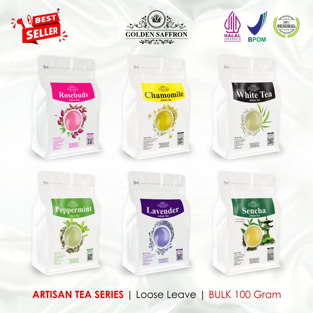 

Lavender / Chamomile / Rosebuds / Peppermint / White tea / Sencha / Teh Bunga / Herbal Tea Loose Leave 100 Gram BPOM