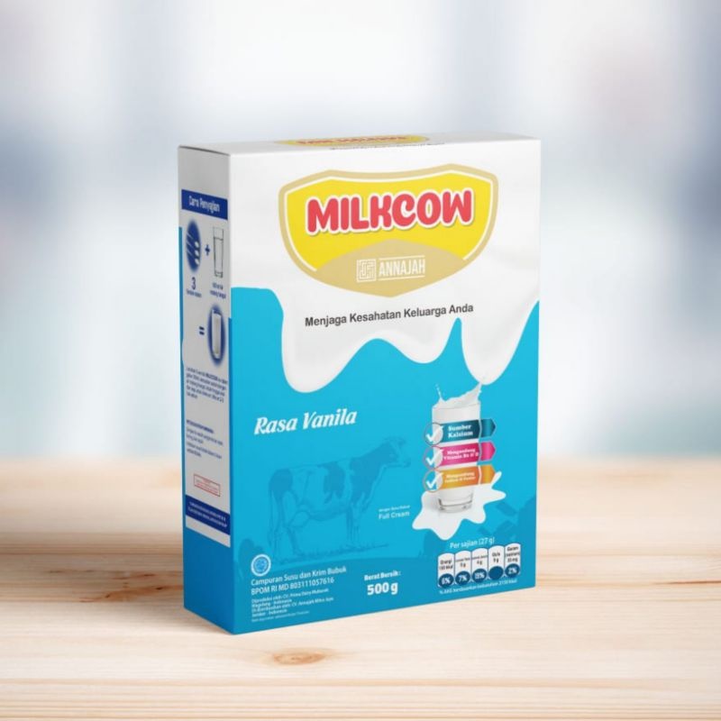 

MILKCOW VANILLA/OSAMILK Make with Full Cream MILK POWDER weightmilk