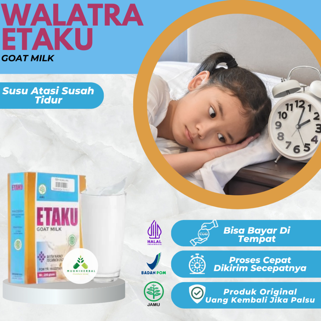 

Etaku - Susu Atasi Susah Tidur, Insomnia, Sulit Tidur Malam Hari, Tidur Tidak Nyaman, Susu Penenang Tidur, Susu Atasi Susah Tidur Anak Dan Dewasa