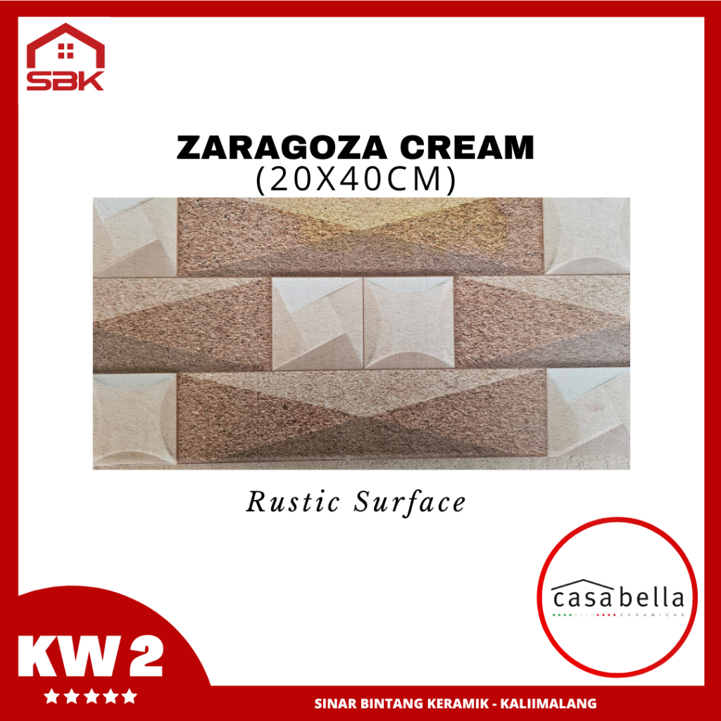 Keramik Dinding 20x40 Zaragoza Cream