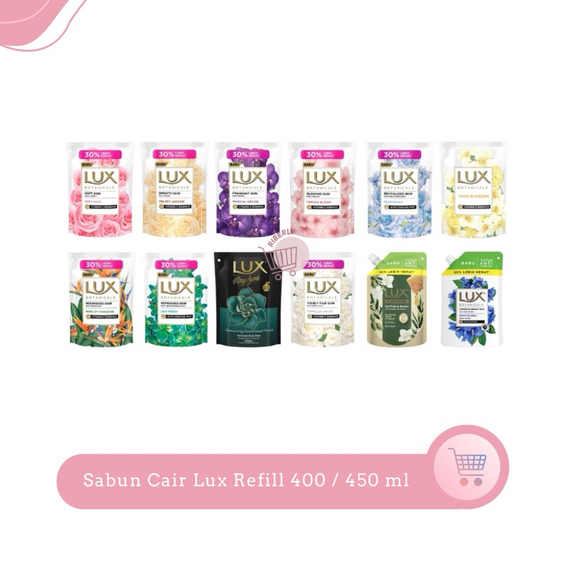 Lux Sabun Cair Refill 400/450 ml / Lux Sabun Mandi Cair Pouch