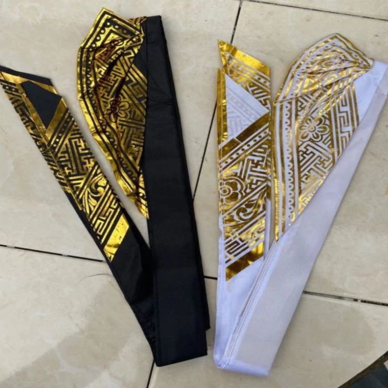 Udeng Bali Prada_udeng bali belum jadi_udeng Bali motif kotak
