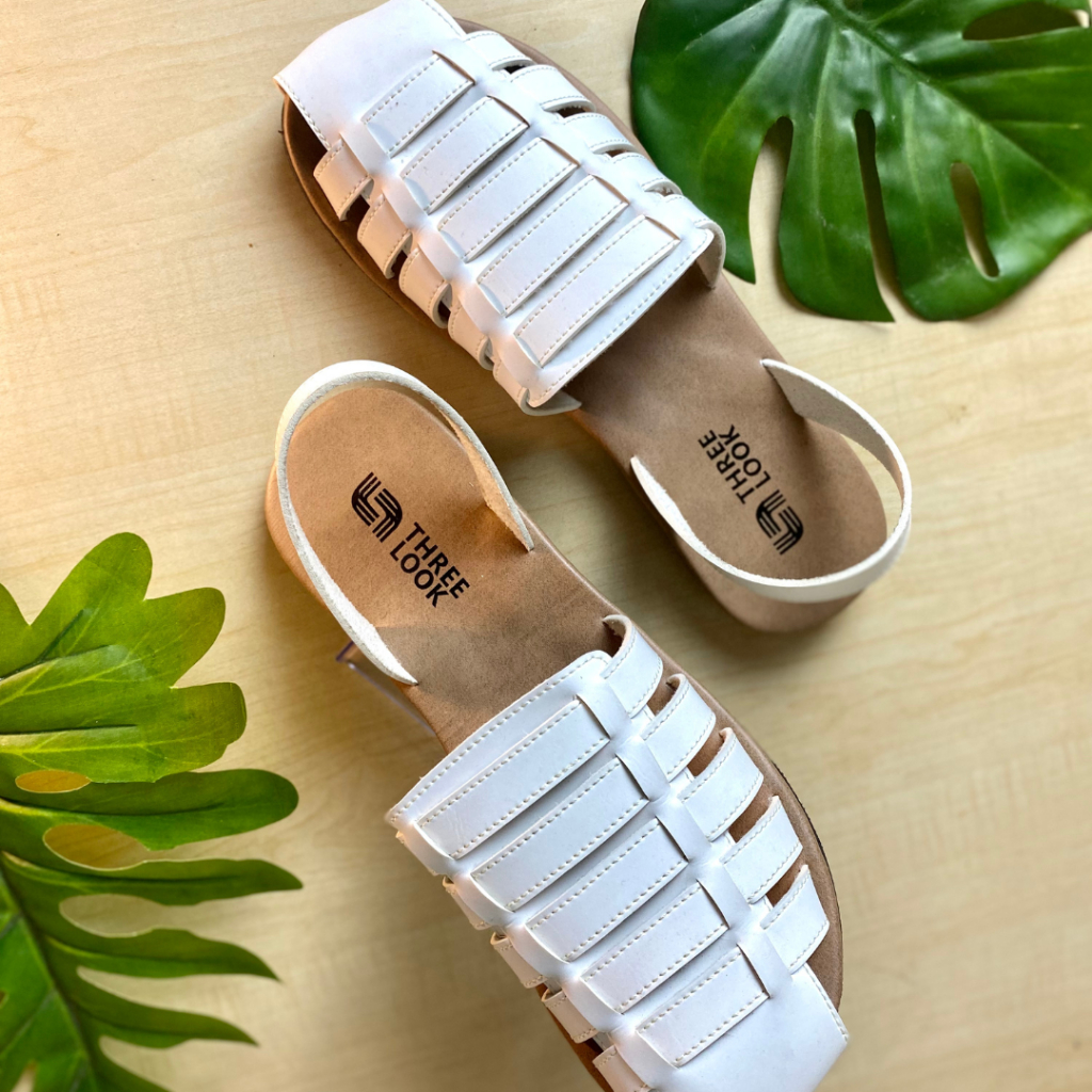 THREELOOK Official - Sandal Kulit Wanita Dewasa Slip On Flat - Fuji