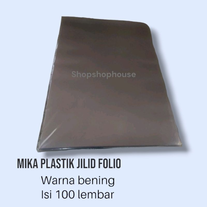 

Cover mika jilid bening F4 / plastik mika jilid folio (100 lembar)
