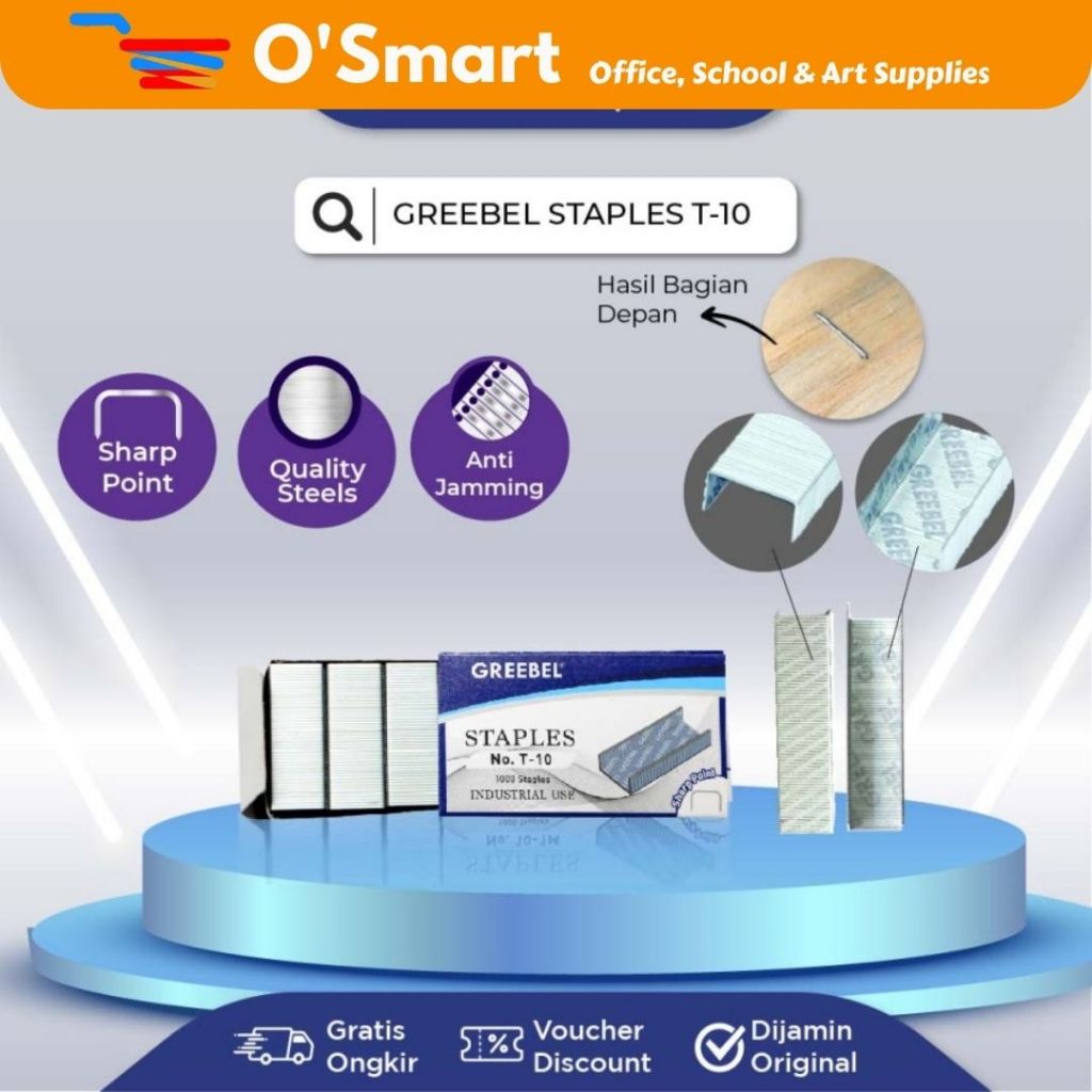 

ISI STAPLES TEMBAK GREEBEL T-10