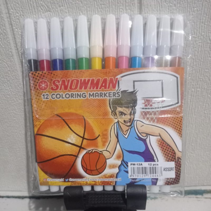 

Spidol Snowman 12 Coloring markers PW-12A