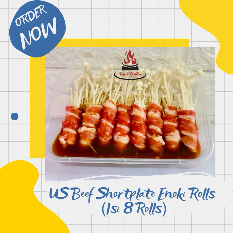 

US BEEF SHORTPALE ENOKI ROLLS|| PAKET BBQ|| PAKET GRILL