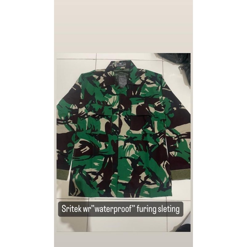 Baju PDL TNI Sritex velbed dan velbed furing reksleting